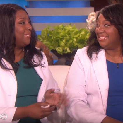 Brandi Jackson, ’15 MD (left) with twin sister, Brittani Jackson, MD 