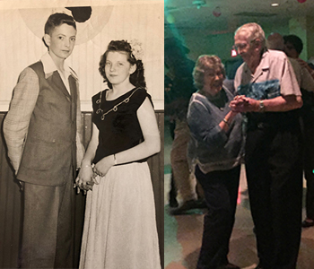 Left: James F. Bellenger, ’60 MD with Martha Catherine Hotchkiss