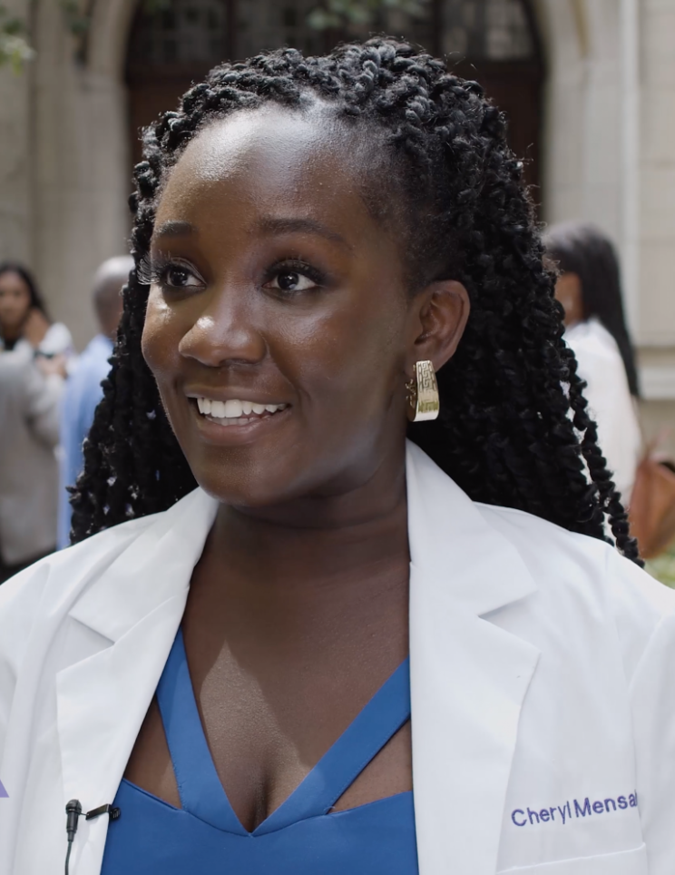 Cheryl Mensah, a first-year medical student.
