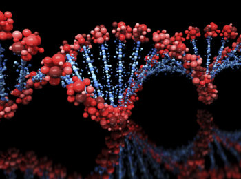 Artistic illustration of a DNA double-helix