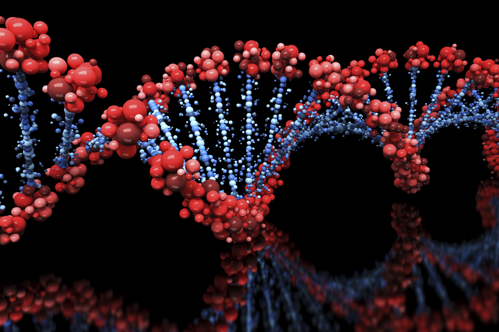 Artistic illustration of a DNA double-helix