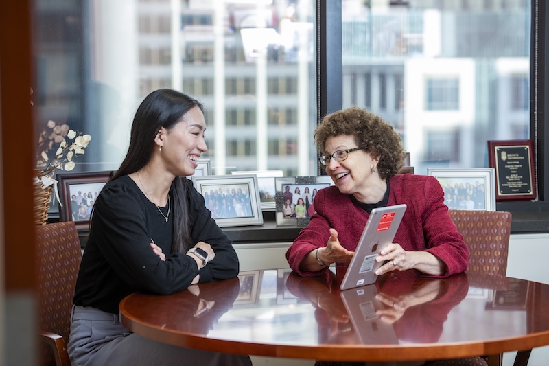 Lynna Yang, a fourth-year medical student, and Amy Paller, MS, MD, ’81 ’83 GME